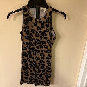 Brown leopard mini dress. Size medium